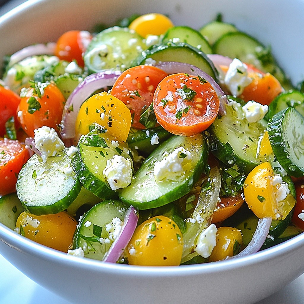 Crispy Fresh Salads Cucumber and Tomato Medley Recipe