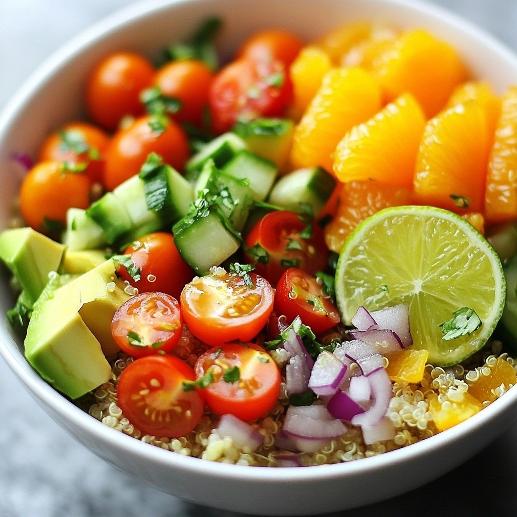 Zesty Fresh Salads Citrus Avocado Quinoa Bowl Delight