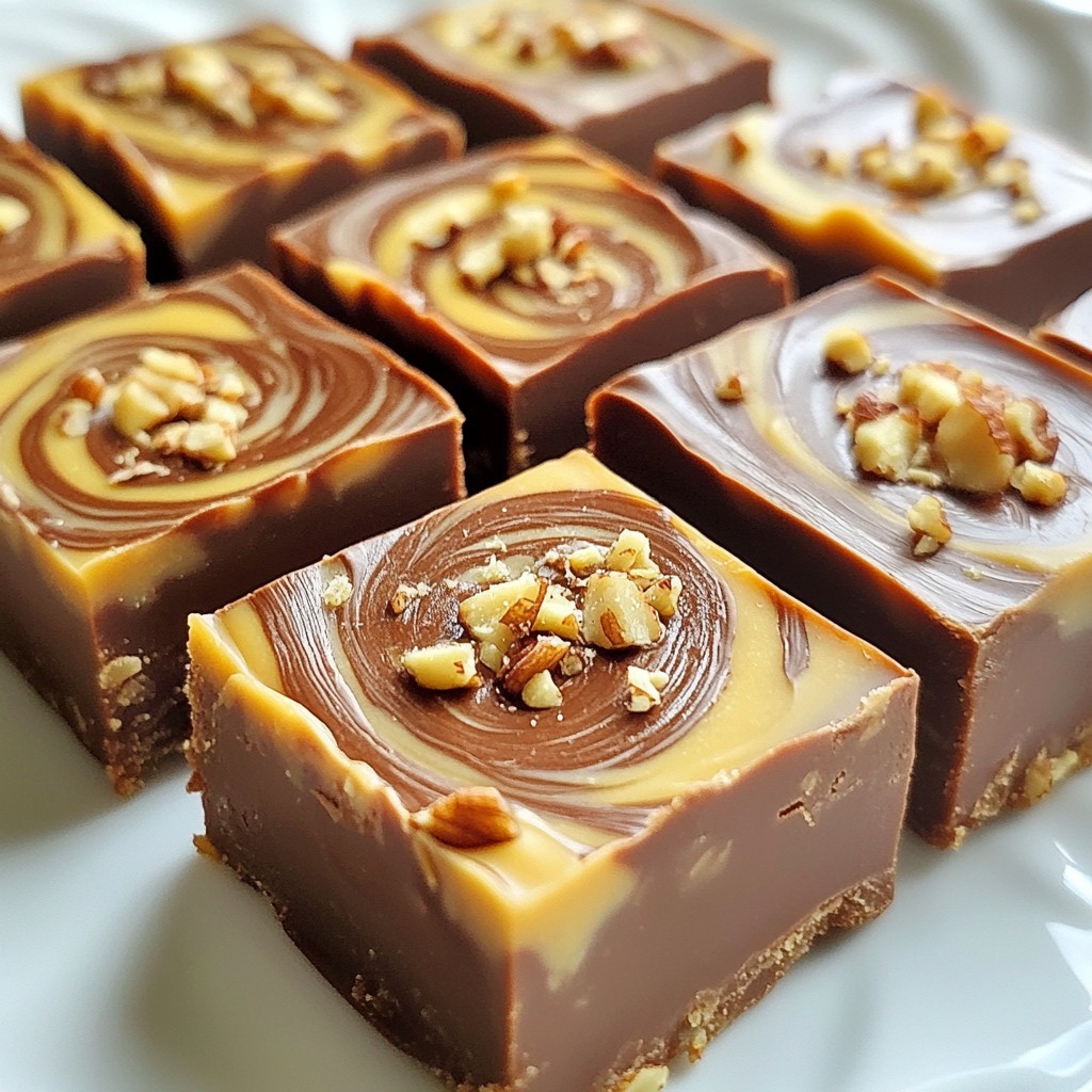 Chocolate Peanut Butter Swirl Fudge Irresistible Treat