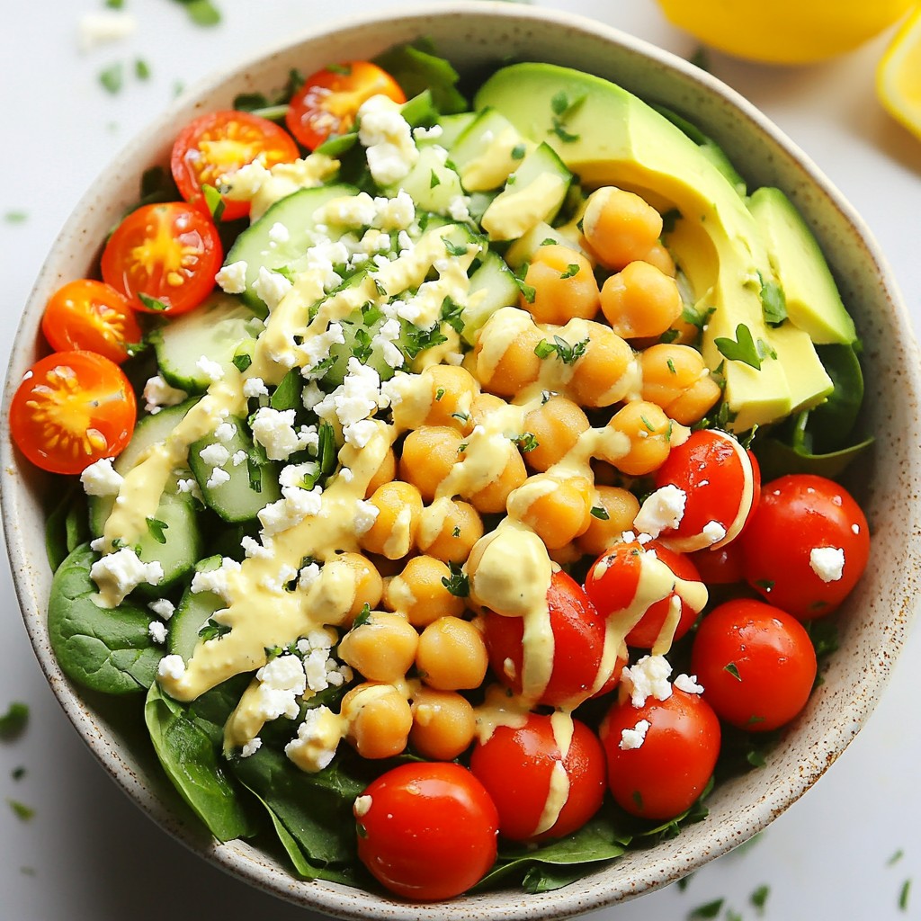 Satisfying Chickpea Salad Bowl with Wholesome Foods