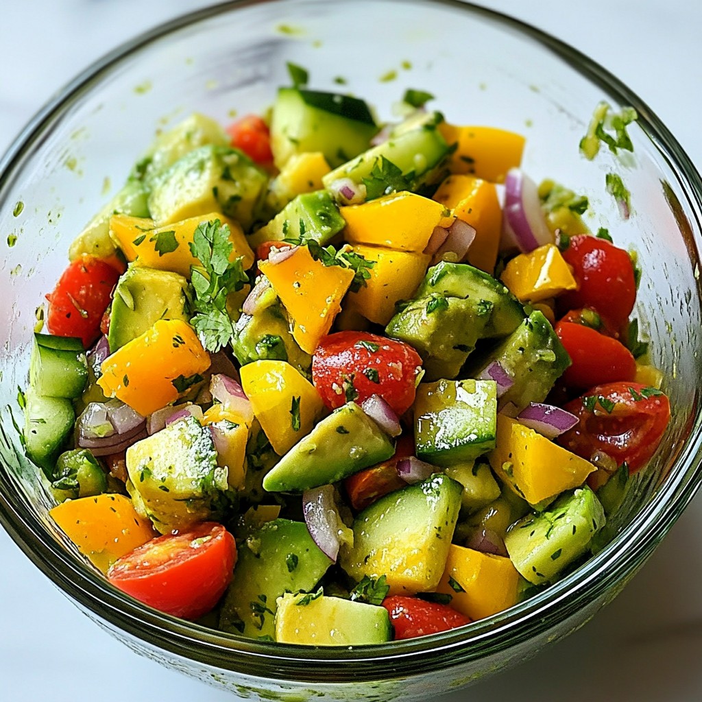 Zesty Clean Eating Avocado Lime Salad Delight