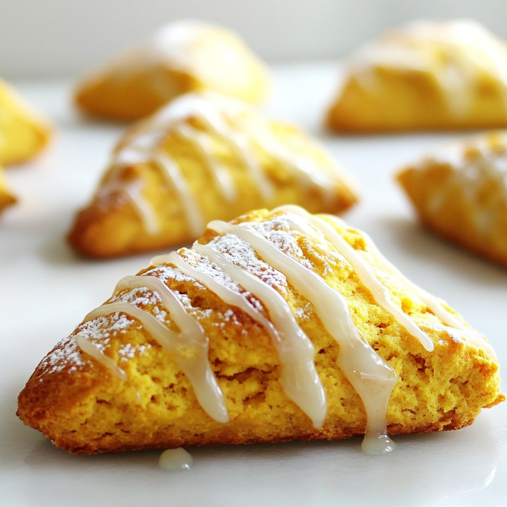 Maple Glazed Pumpkin Scones Tasty Fall Treat Recipe