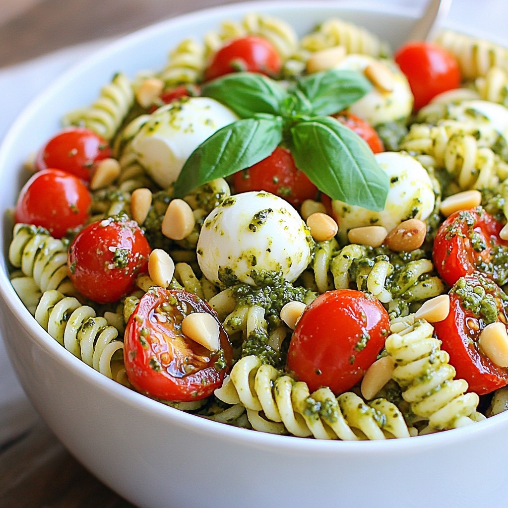 Caprese Pesto Pasta Salad Fresh and Flavorful Recipe
