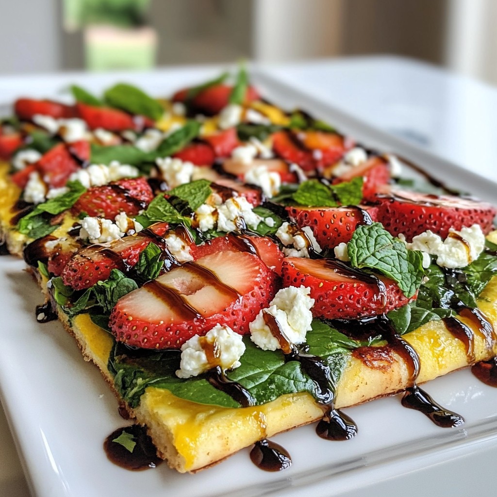 Spinach Strawberry Goat Cheese Flatbread Delight