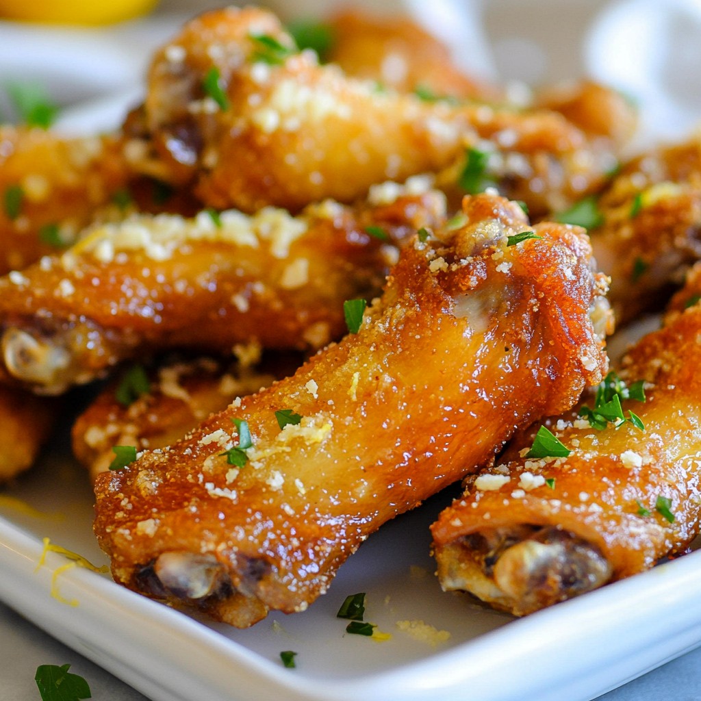 Garlic Parmesan Air Fryer Chicken Wings Delight