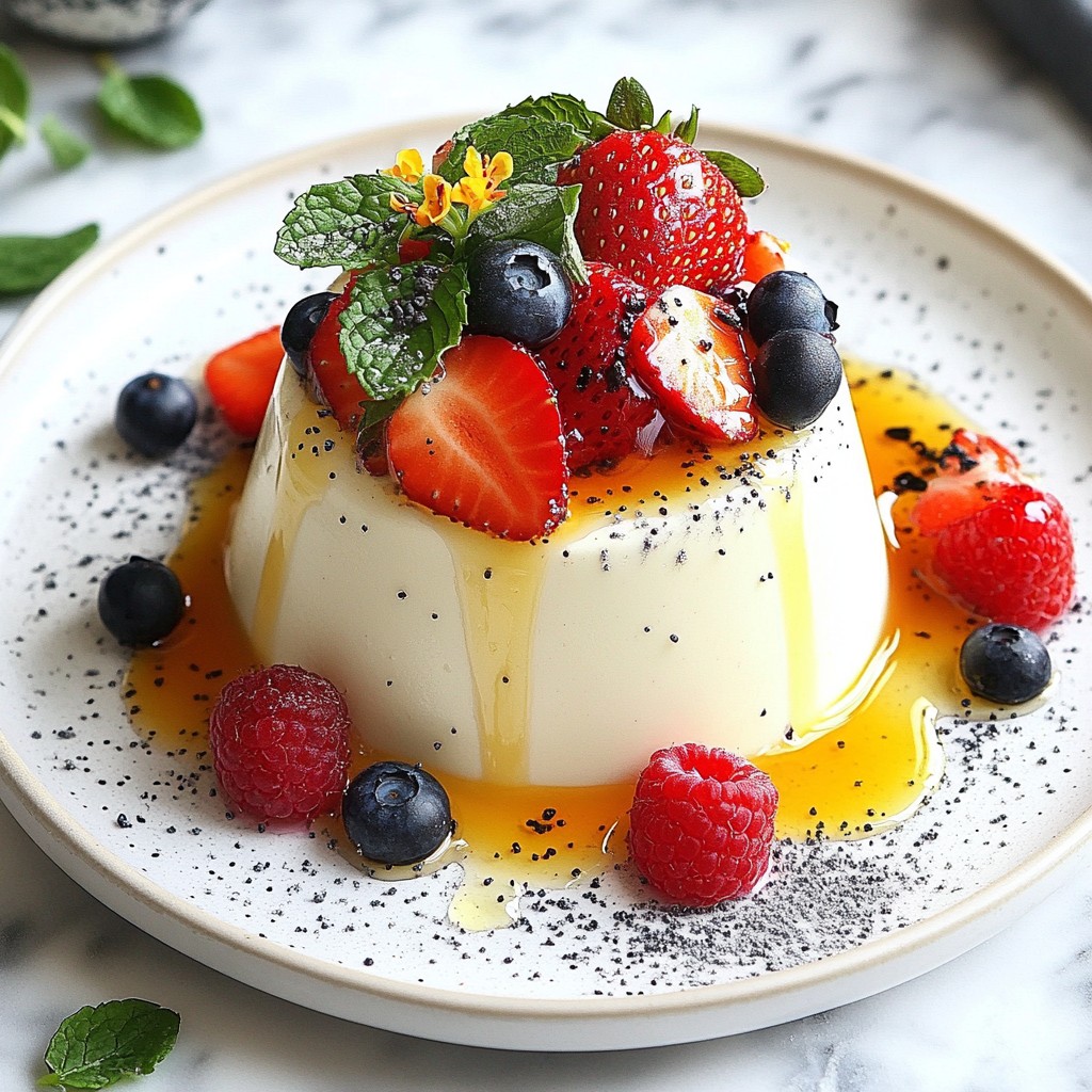 Vanilla Bean Panna Cotta with Berries Delightful Dessert