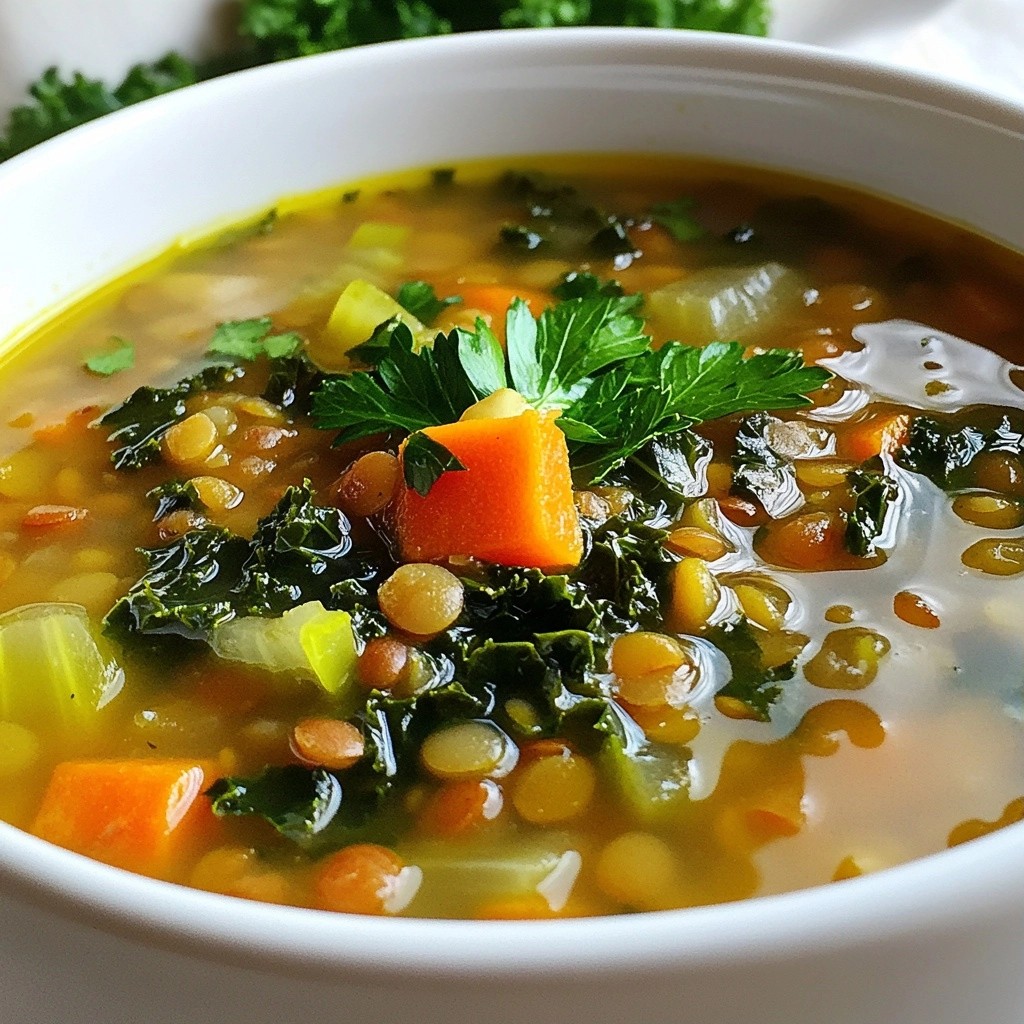 Hearty Nutritious Meals Lentil and Kale Soup Recipe