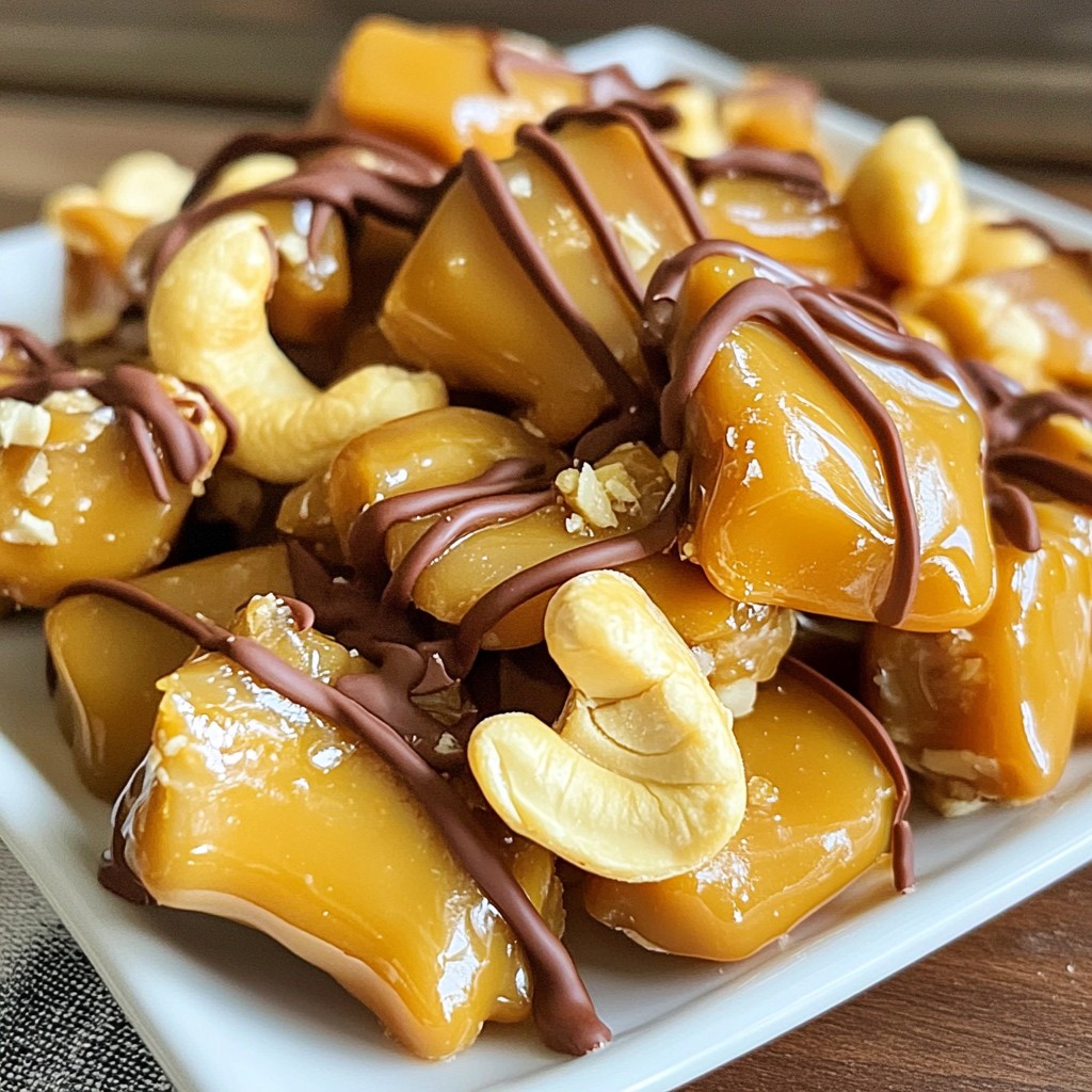 Caramel Cashew Clusters Sweet and Crunchy Treat