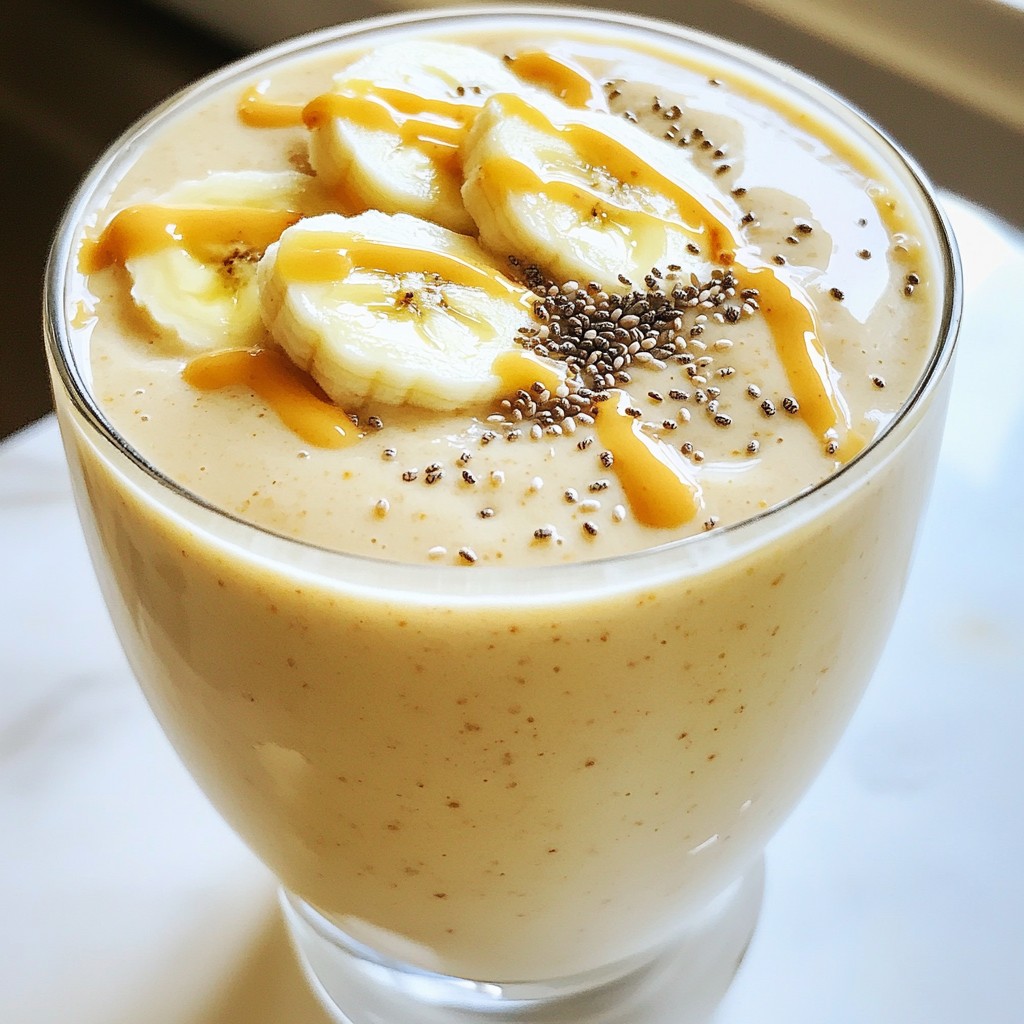 Creamy Energizing Smoothies Peanut Butter Banana Delight
