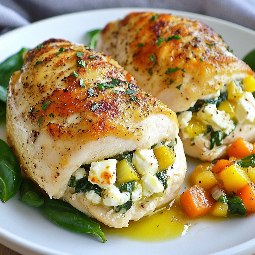 Spinach Feta Stuffed Chicken Flavorful Dinner Delight