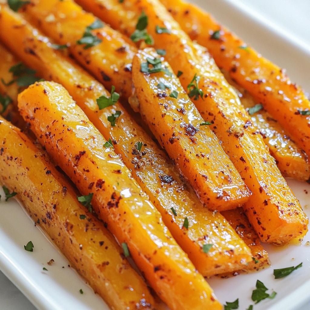 Honey Glazed Carrot Fries Tasty Oven-Baked Delight