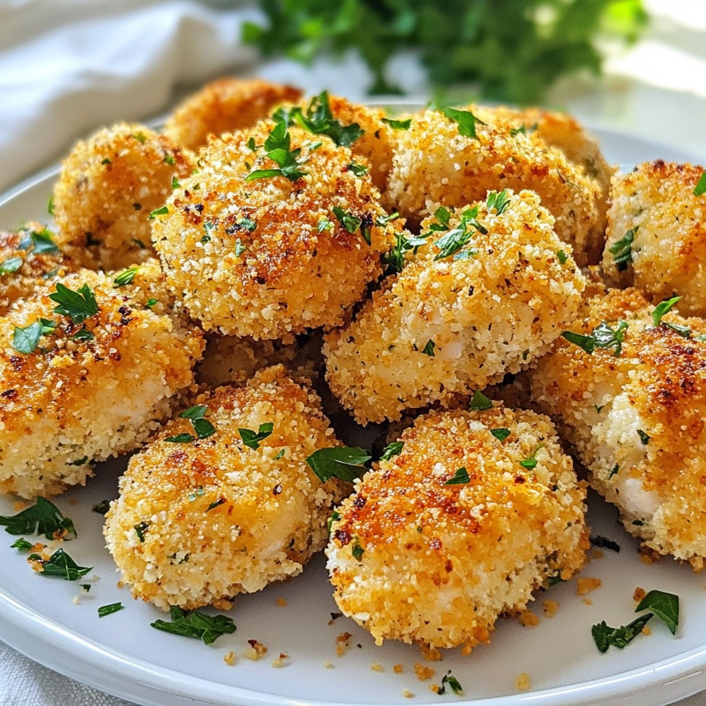 Baked Garlic Herb Chicken Nuggets Tasty Family Meal