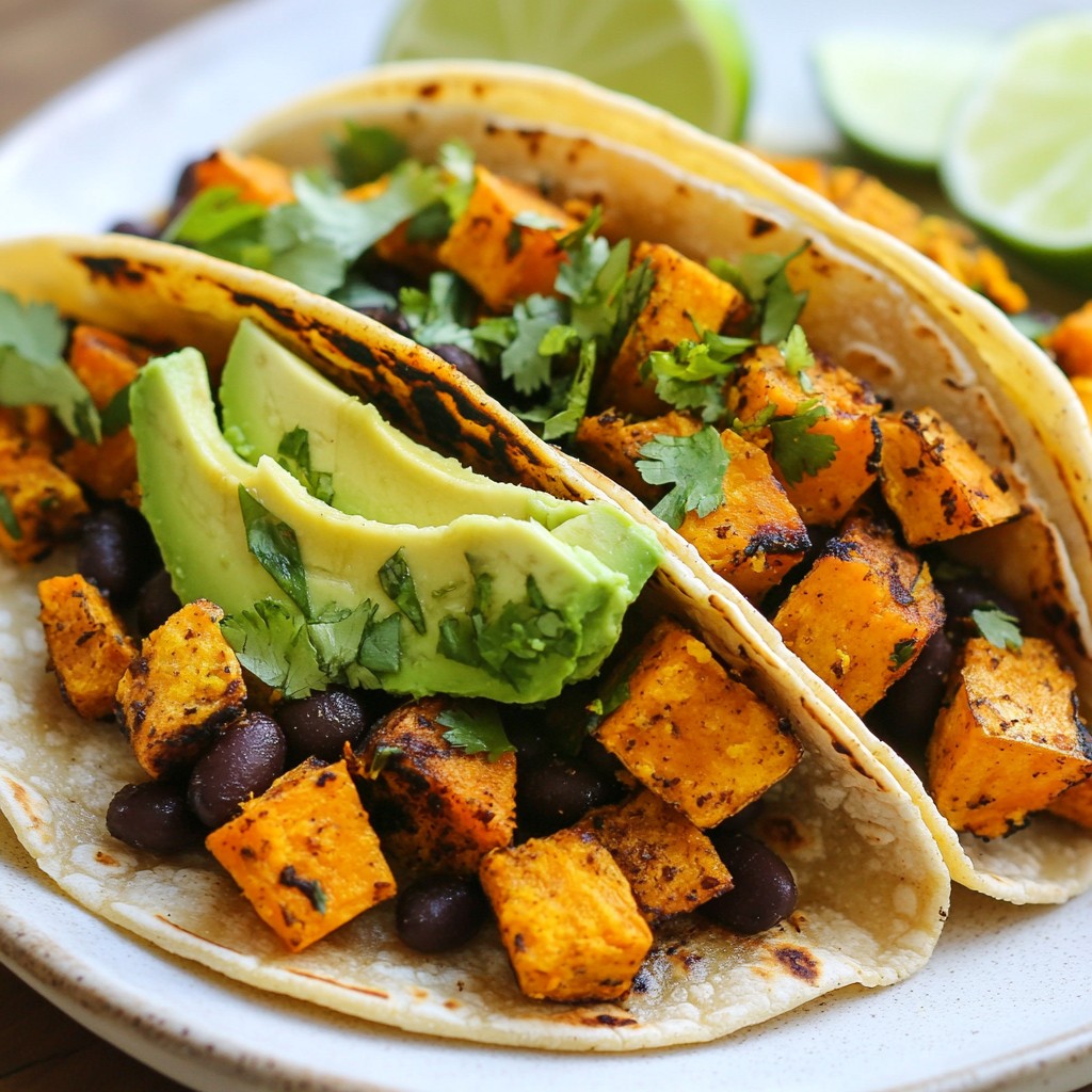 Spicy Healthy Recipes Sweet Potato and Black Bean Tacos