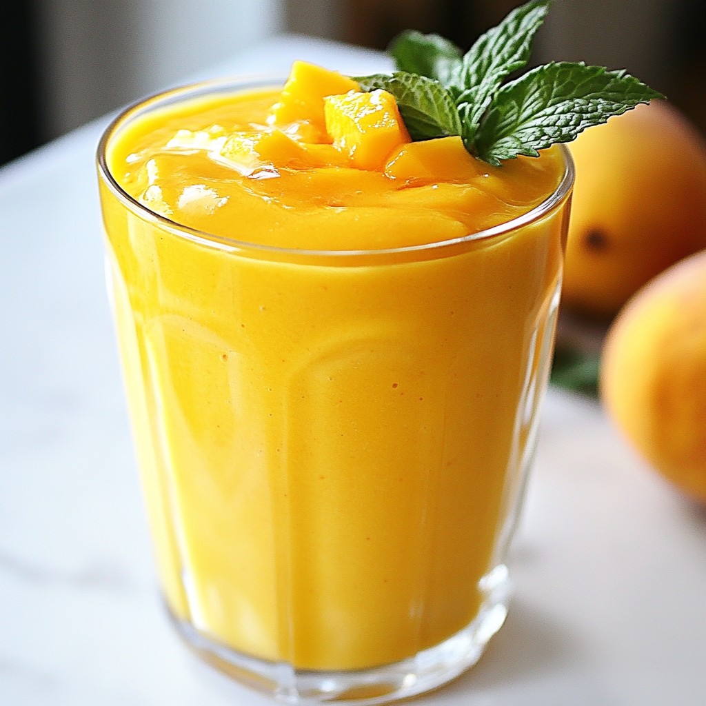 Peach Mango Smoothie Refreshing and Nutritious Recipe