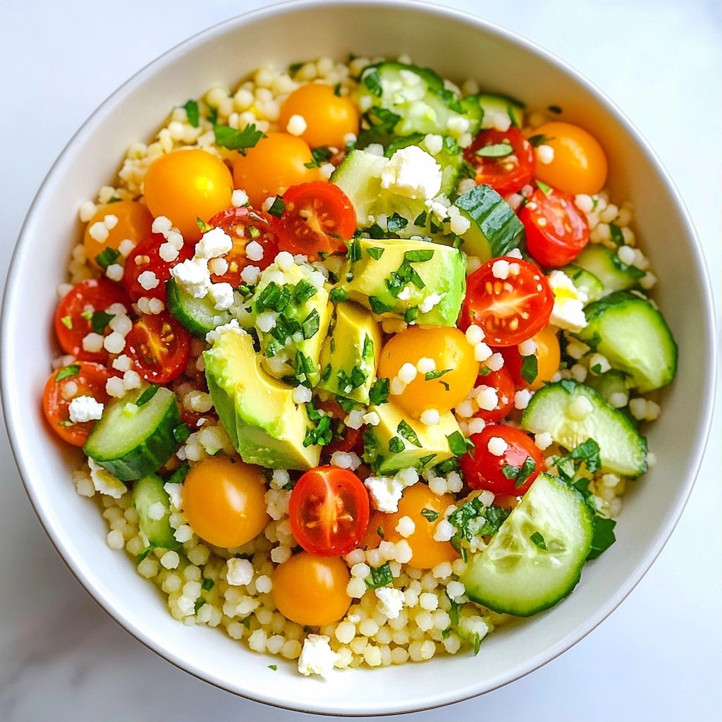 Hearty Nutritious Meals Lemon Herb Couscous Bowl