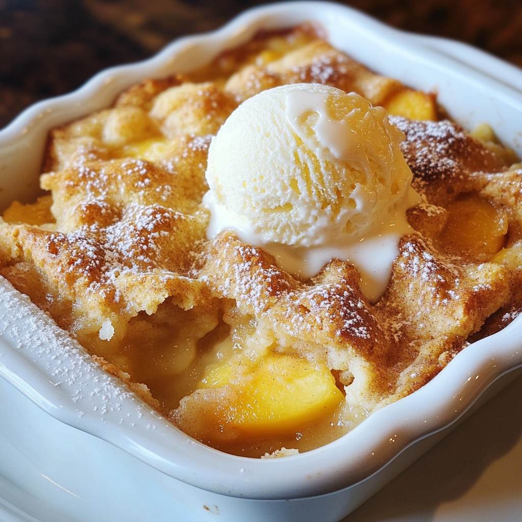 Cinnamon Sugar Peach Cobbler Irresistible Delight