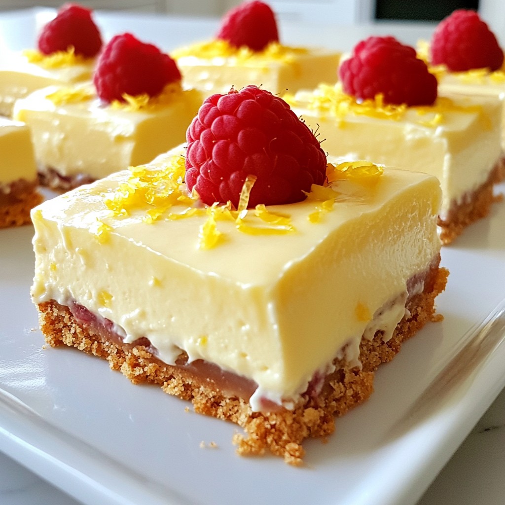 Raspberry Lemon Cheesecake Bars Simple and Tasty Treat