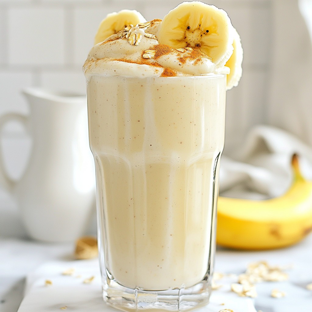 Refreshing Energizing Smoothies Banana Oatmeal Shake