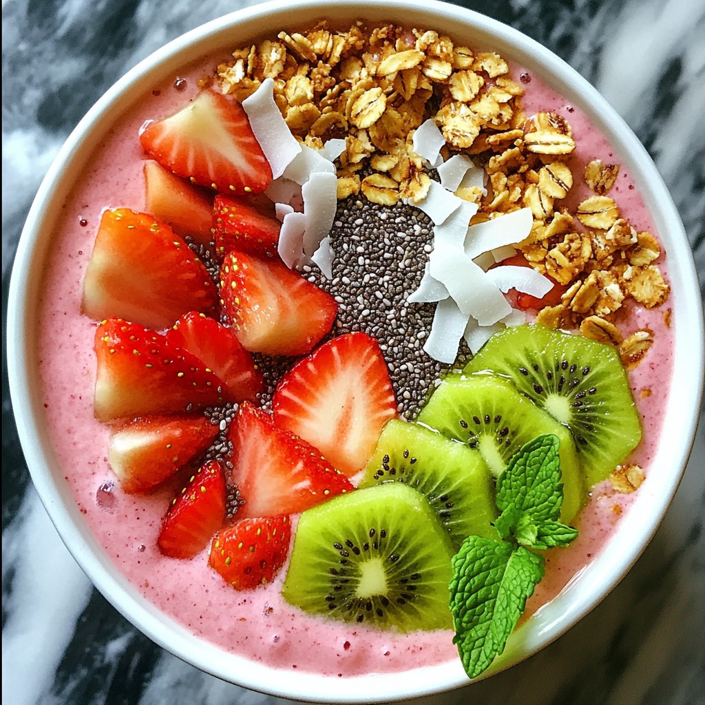 Strawberry Kiwi Smoothie Bowl Energizing Breakfast Treat