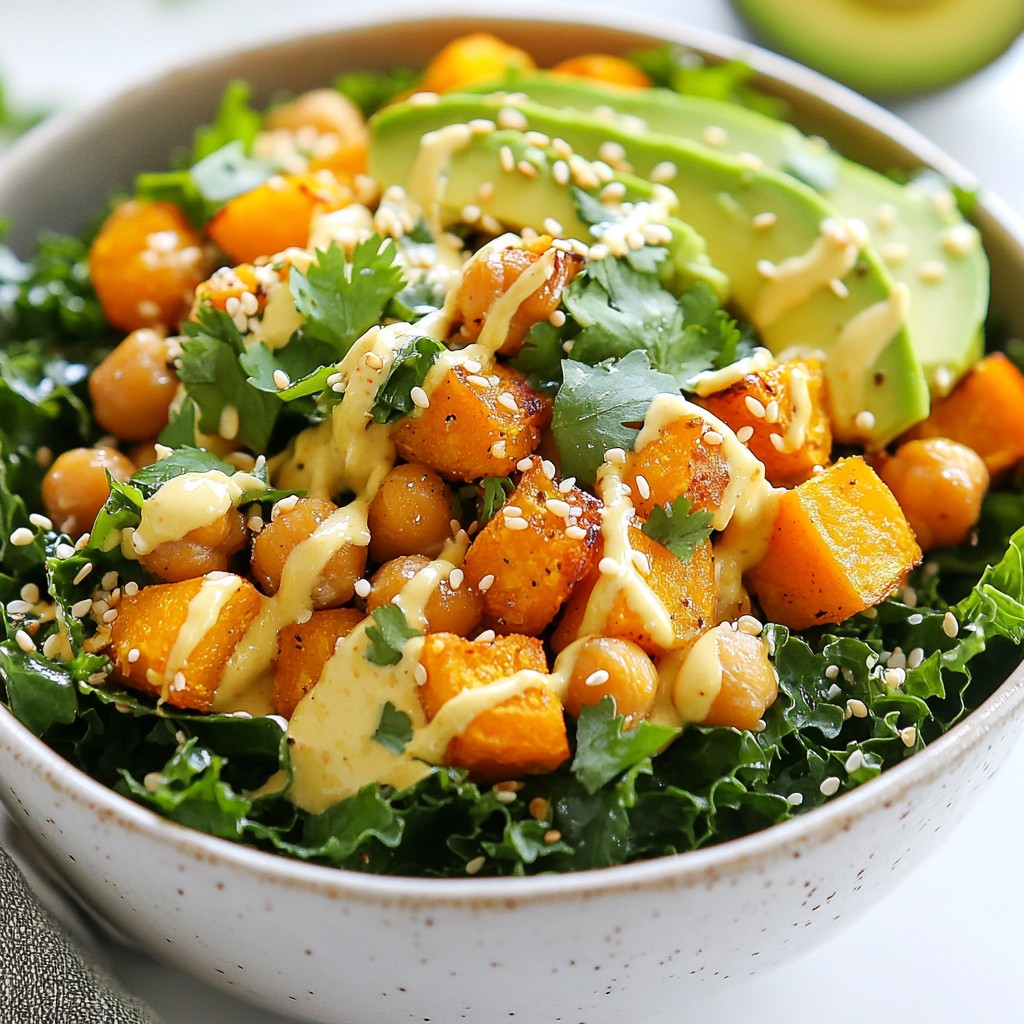 Savory Sweet Potato Chickpea Buddha Bowl Recipe