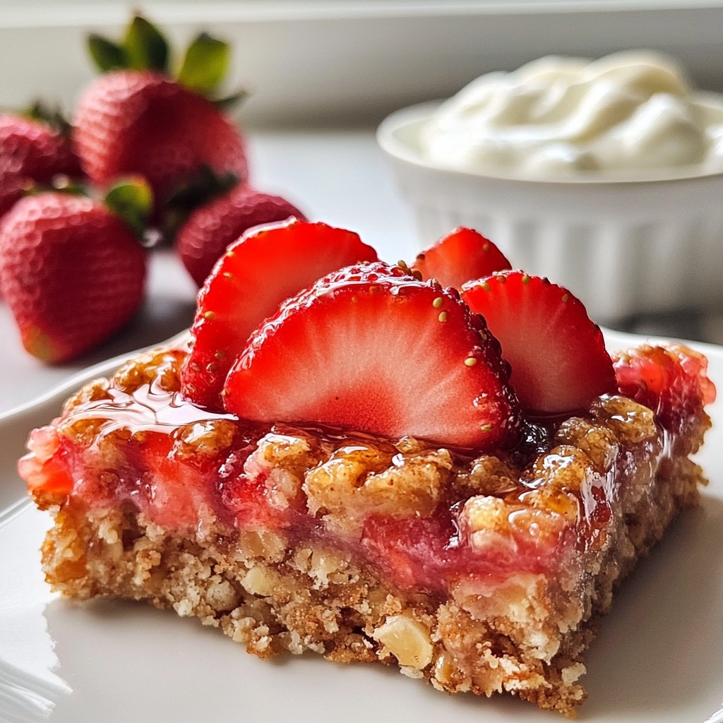 Strawberry Oatmeal Breakfast Bars Easy and Tasty Recipe