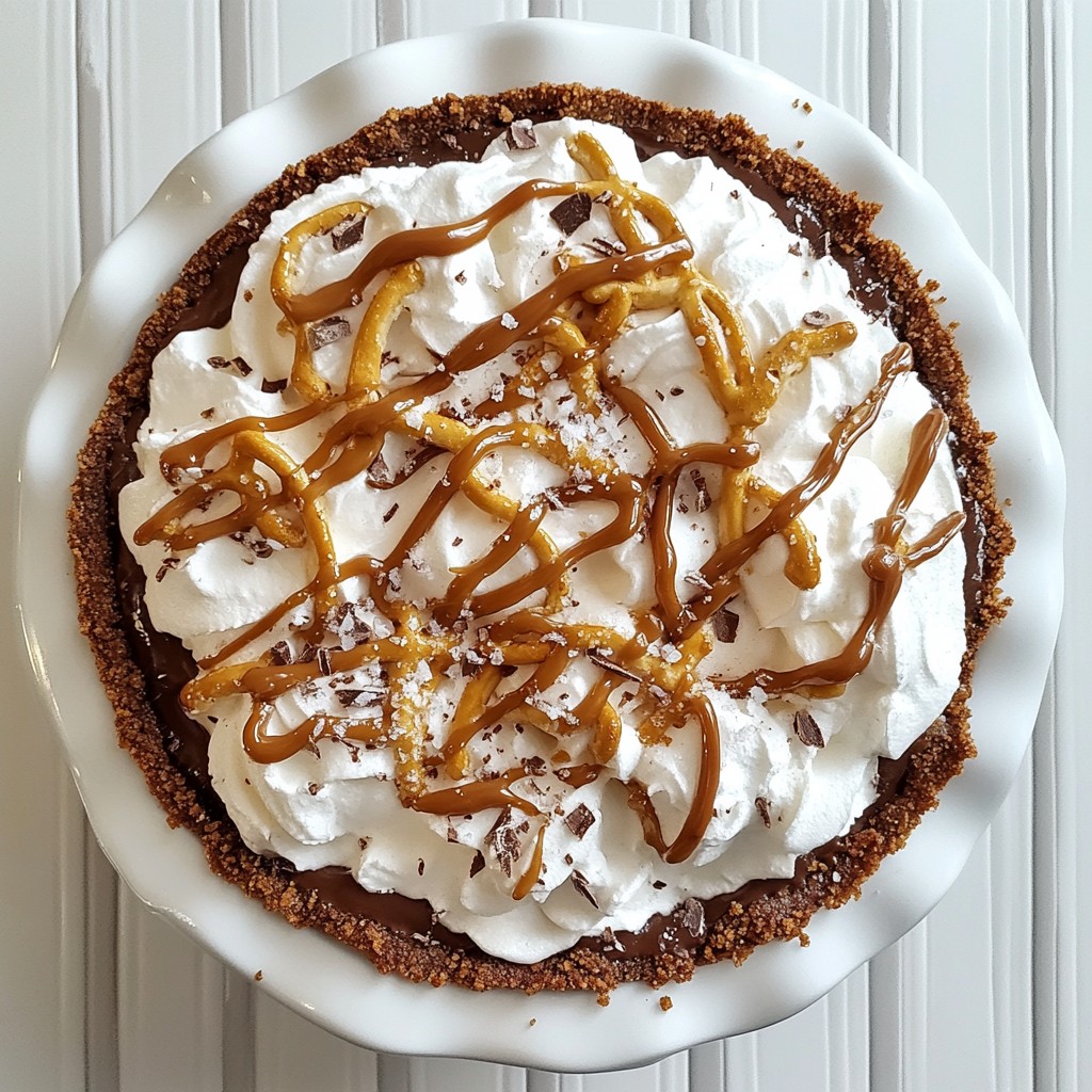 Chocolate Caramel Pretzel Pie Rich and Satisfying Dessert