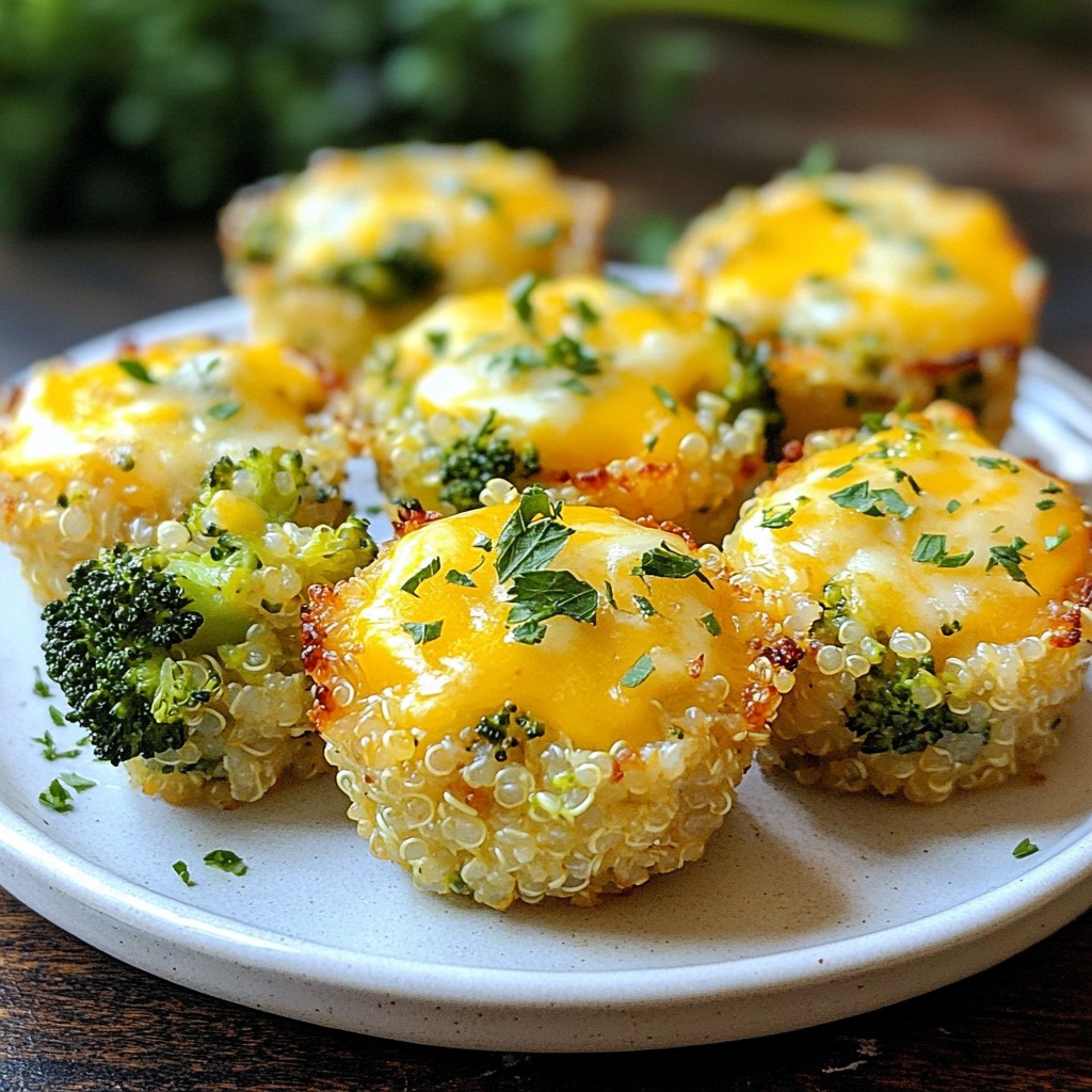 Broccoli Cheddar Quinoa Bites Delightful and Easy Snack