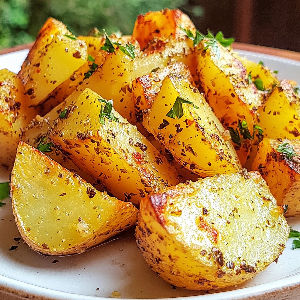Garlic Herb Air Fryer Potato Wedges Crispy Delight