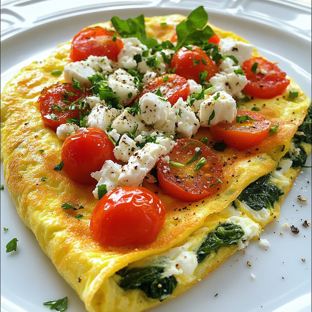 Fluffy Spinach and Feta Omelette Nutritious Meals
