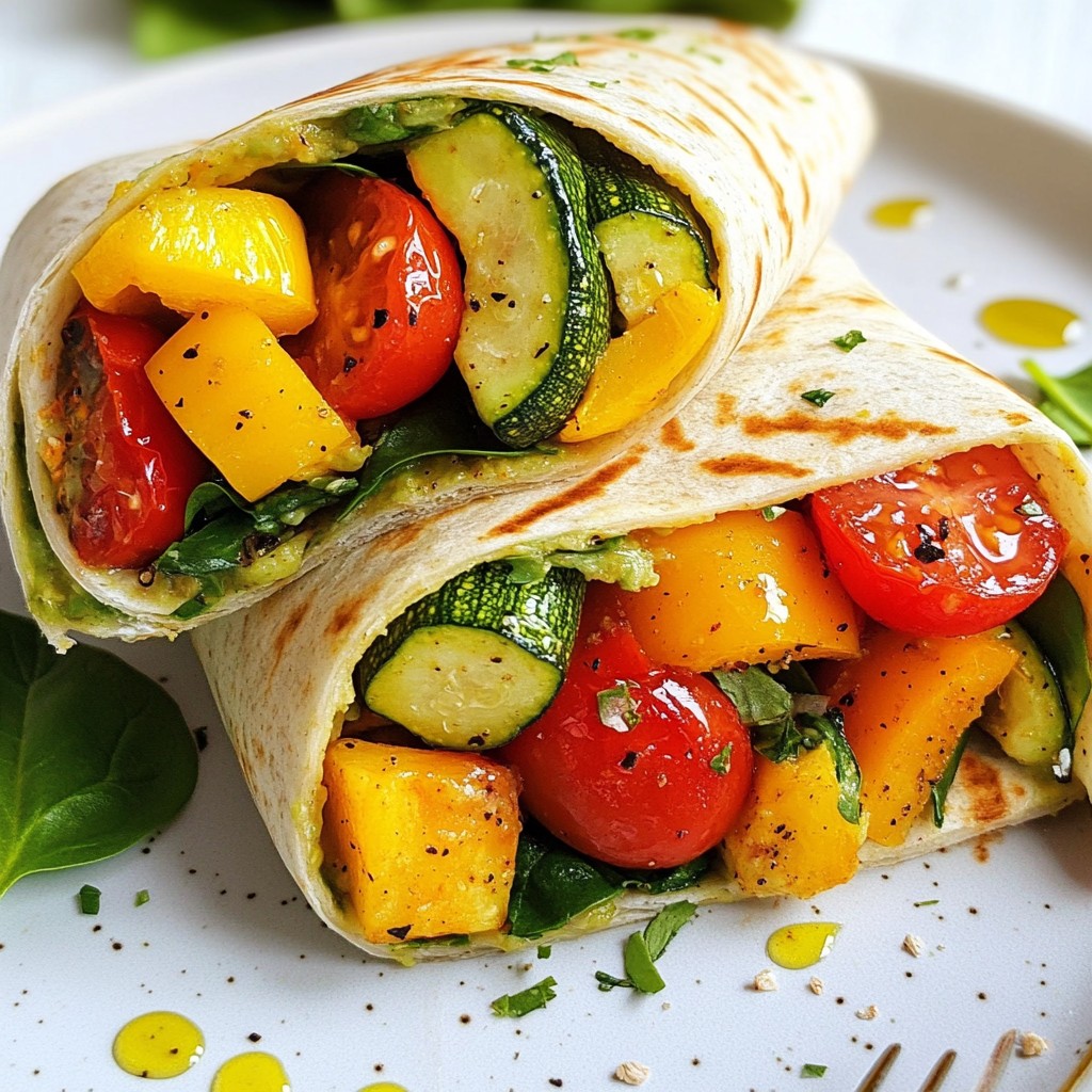 Roasted Veggie Wraps with Nutritious Meals Delight