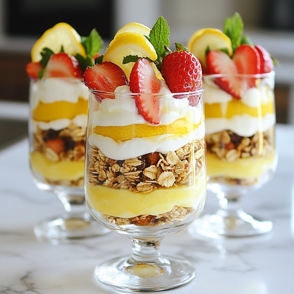 Savory Strawberry Lemon Yogurt Parfaits Delight
