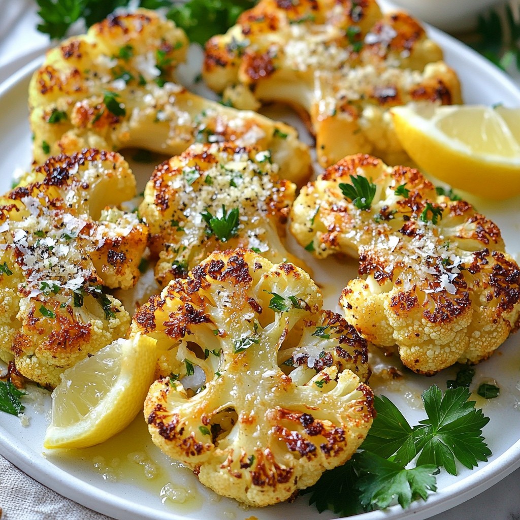Garlic Parmesan Cauliflower Steaks Flavorful Delight