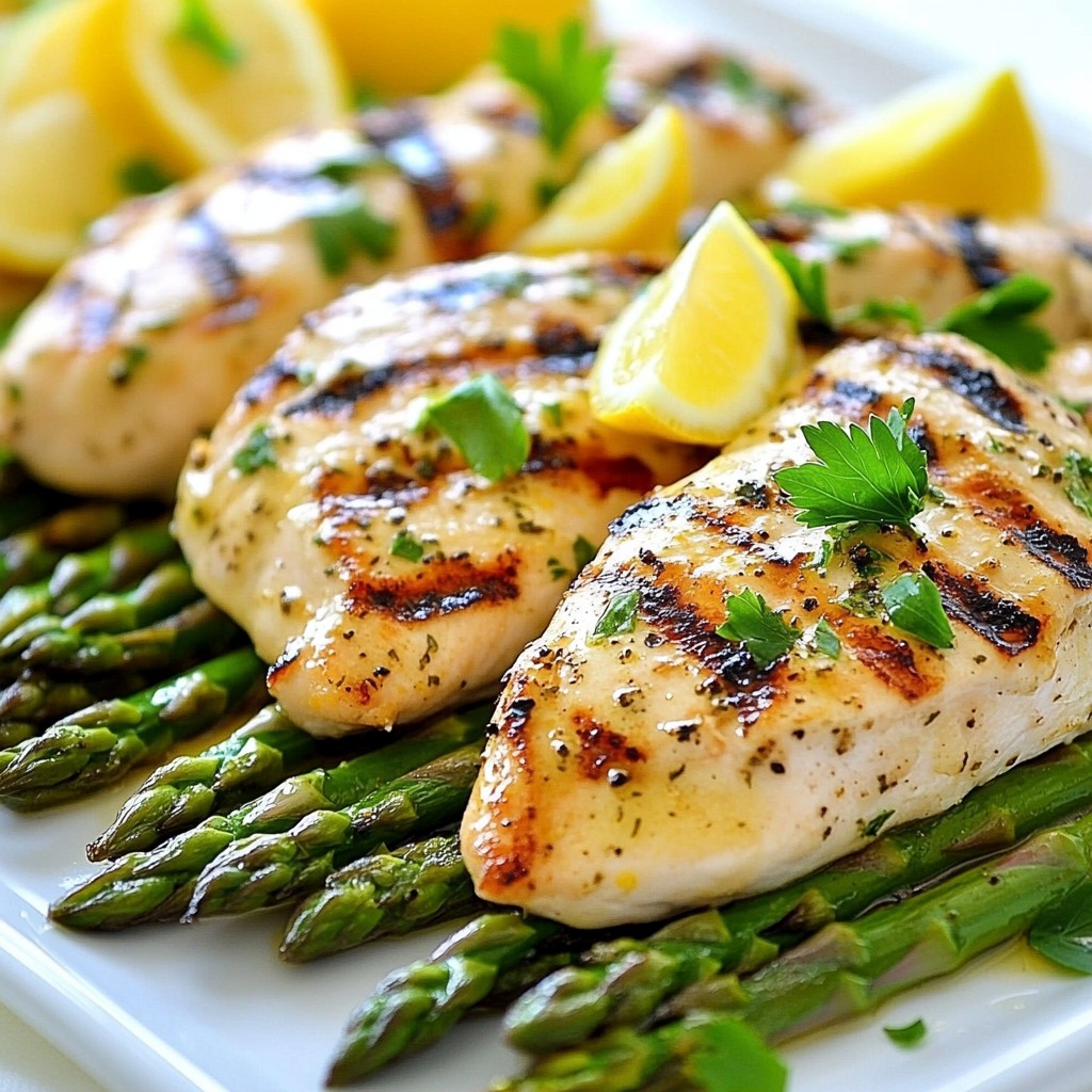 Savory Healthy Recipes Grilled Chicken and Asparagus