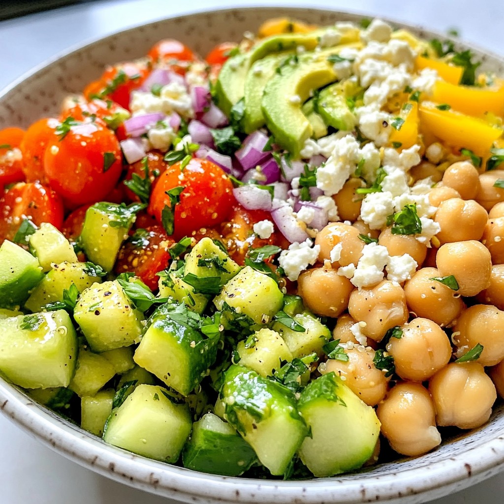 Satisfying Chickpea Salad Bowl with Wholesome Foods