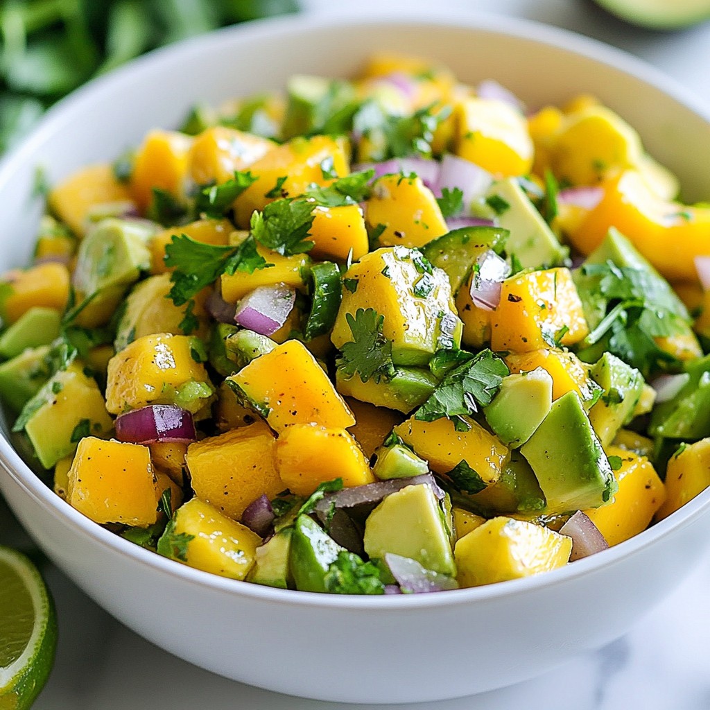 Spicy Mango Avocado Salsa Fresh and Flavorful Treat