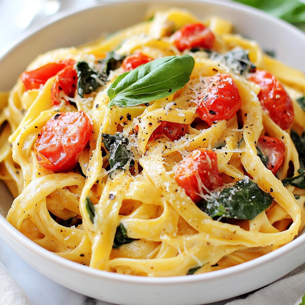 Creamy Tomato Spinach Pasta Flavorful Dinner Dish