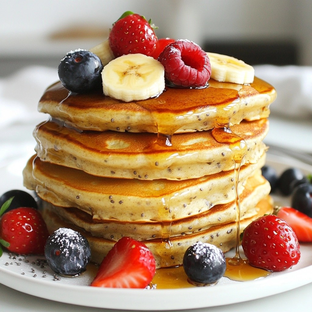 Fluffy wholesome foods Vanilla Chia Seed Pancakes