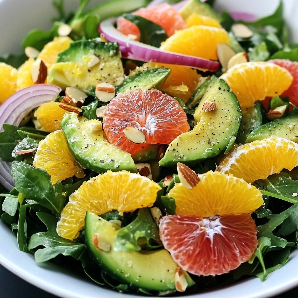 Crunchy Fresh Salads Citrus Avocado Mix Delight