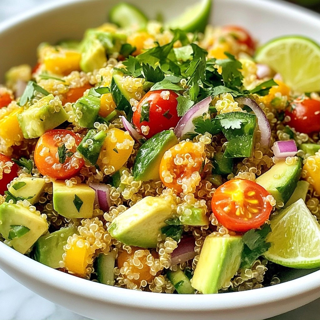 Savory wholesome foods Quinoa and Avocado Salad Recipe