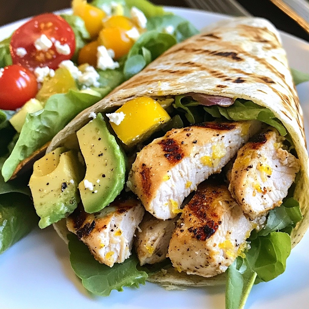 Zesty Clean Eating Grilled Lemon Chicken Wrap Delight