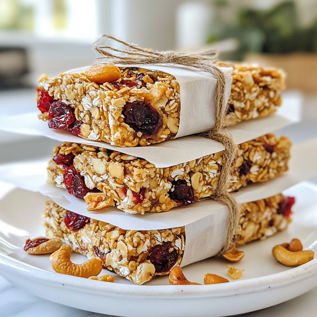 Cranberry Cashew Energy Bars Quick and Healthy Snack