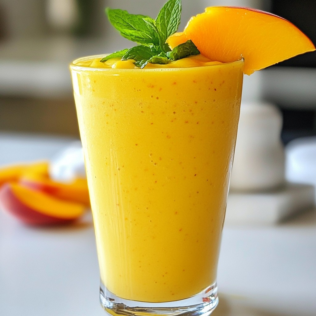 Peach Mango Smoothie Refreshing and Healthy Recipe