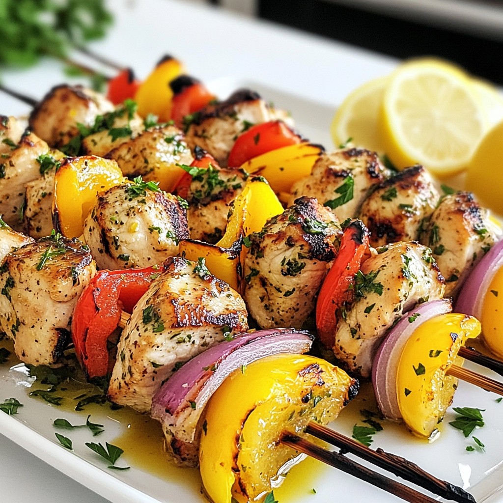 Lemon Garlic Chicken Kebabs Delicious and Juicy Meal
