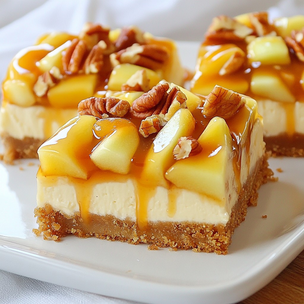 Caramel Apple Cheesecake Bars Irresistible Dessert Delight