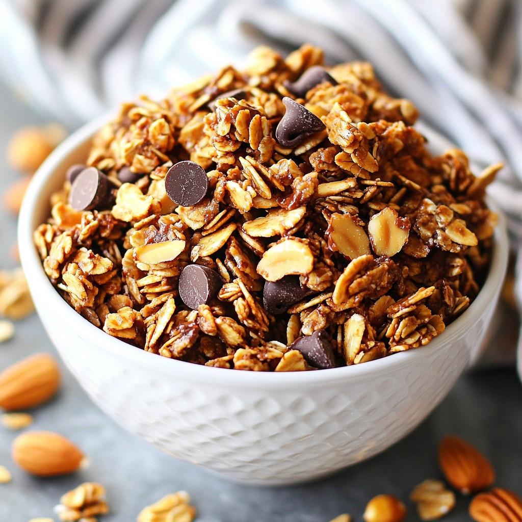 Chocolate Peanut Butter Granola Nourishing Snack Idea