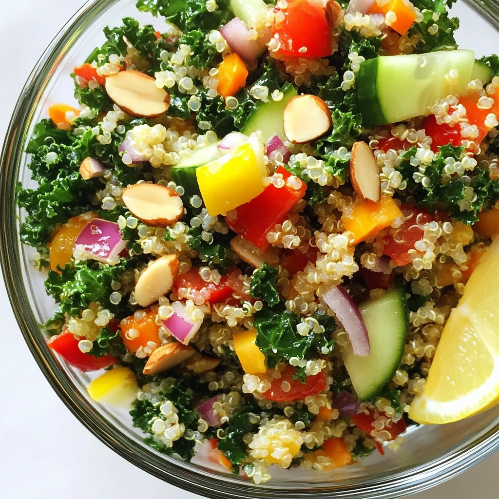Crispy clean eating Kale and Quinoa Salad Delight