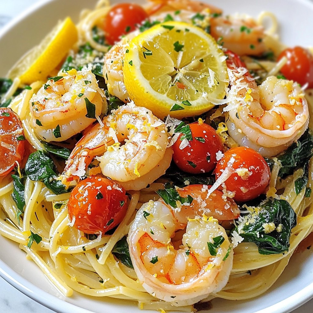 Zesty Nutritious Meals Lemon Garlic Shrimp Pasta Delight