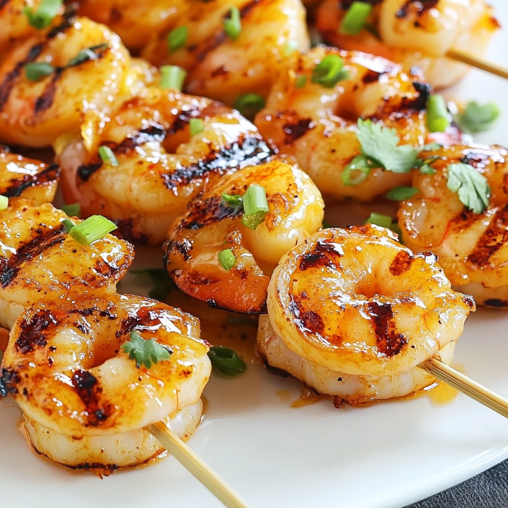 Spicy Honey Garlic Shrimp Skewers Flavorful and Easy