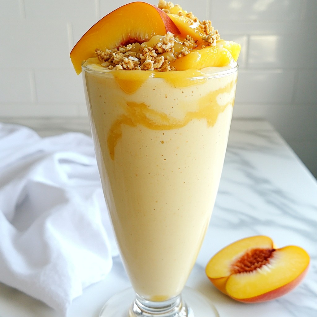 Peach Cobbler Smoothie Flavorful and Nutritious Treat