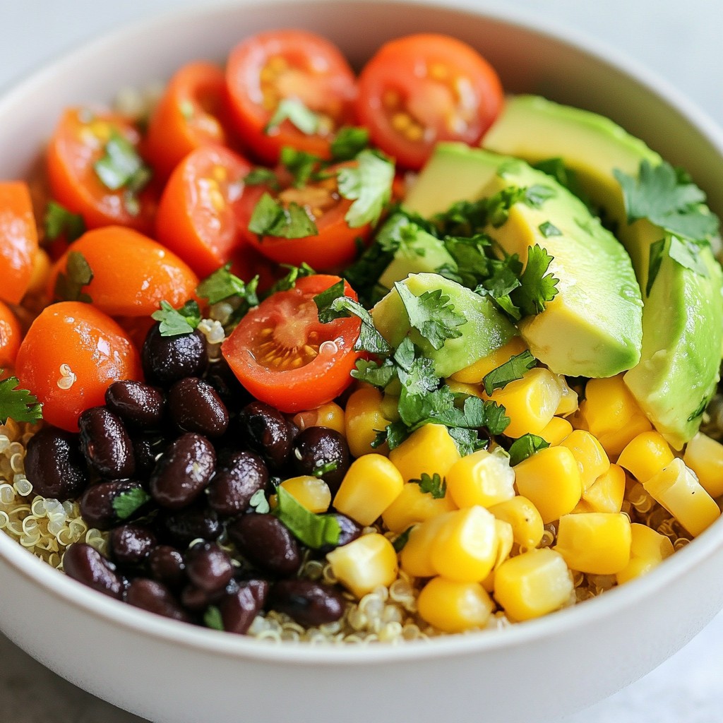 Hearty Clean Eating Quinoa and Black Bean Bowl Recipe